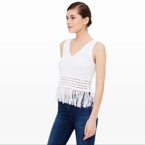 Club Monaco Indya Fringe Sweater Tank